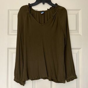 Old Navy Long Sleeve Ruffle Blouse